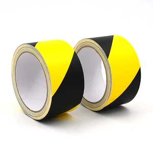 Black Yellow Striped Hazard Tape Waterproof Warning Duct Tape for Floor Marking