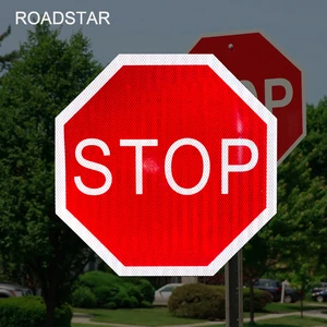 41cm PC Reflective Sticker Engineer Grade Traffic Signs Reflective Stop Sign Stickers for Traffic