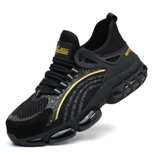 706 Men's Labor Protection Shoes with Steel Toe Caps Anti Smashing and Anti Piercing Men's Shoes Anti Splashing Safe Work Shoes