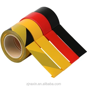 Black and Yellow Pvc Warning Tape