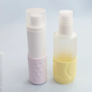 OEM Waterproof Silicone Bottle Sleeve Cover Bumper Silicone Anti-Slip Base Protective Sleeve Cosmetic Bottles Boot Accessories