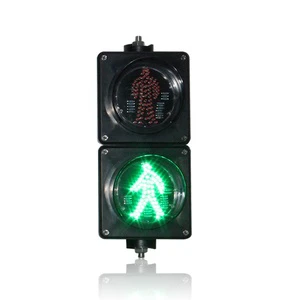 Mini School Teaching 100mm PC Pedestrian Led Traffic Light