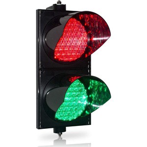Guangan Aluminum LED Traffic Signal Light Red/Yellow/Green Flashing Lights Roadway Safety Sidewalk Warning Solar/AC Powered
