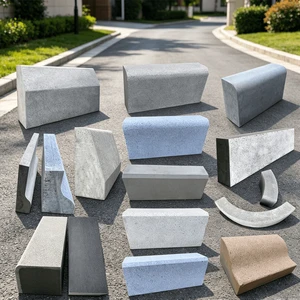 Precast Imitation Granite Curbstone Outdoor Edging Stone for Driveway Pathway Landscape Boundary