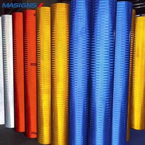 Multi-Color Prismatic Reflective Sheeting Printable PET Material Self-Adhesive for Traffic Safety Emergency Use