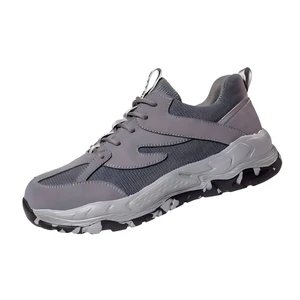 Summer Labor Protection Steel Baotou Mesh Upper Flying Weave Safety Shoes Smash-Proof Puncture-Proof Breathable Wear-Resistant