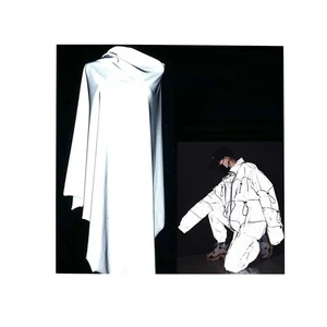 High Visibility Soft Color Grey 100% Retro Reflective Fabric for Clothing