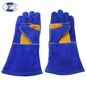 HF Modern Durable High Quality Custom Made Goat Leather Rubber Welding Protection Gloves
