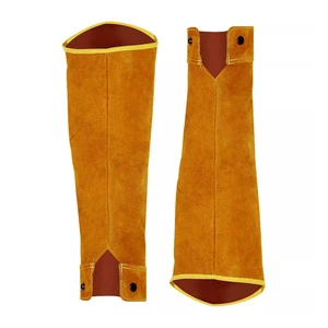 Leather Welding Arm Sleeves Cowhide Heat & Flame Resistant Breathable ANSI Cut-Resistant CE Certified for Welders