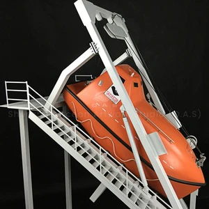 O.A.S Customized 80cm Handmade Ship Model Factory Boat Model Gift With Flashing Feature Jettisoned Lifeboat Model
