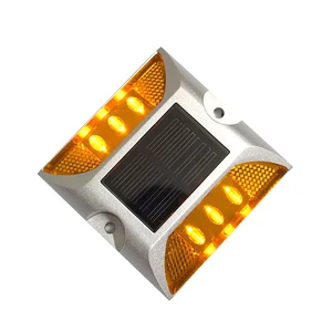 Manufacturer Price High Brightness Ip68 Flashing Traffic Marker Light Reflective Aluminum Led Cat Eye Solar Road Stud Square