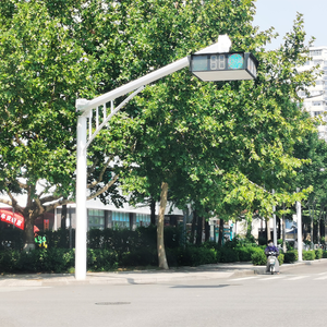 Manufacturer Customized Intelligent Integrated Warning Radar Solar Powered LED Full Screen Traffic Signal Light Crosswalk Steel