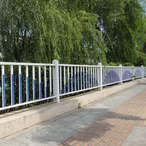 Hot Sale Municipal Road Guardrail White Blue Steel Traffic Safety Isolation Barrier for Urban Road