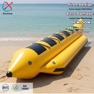 Customized Inflatable Banana Boat 5 People Inflatable Flying Fish For Surfing