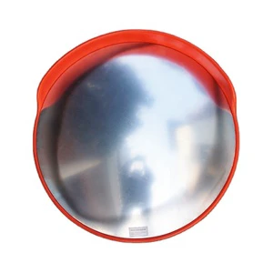 80Cm New Safety Polycarbonate Unbreakable Orange Traffic Convex Mirror Outdoor