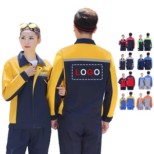 High Visibility Reflective Customized Long-Sleeved Unisex Protective Clothing Breathable Workwear for Auto Repair Construction