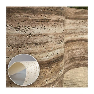 Waterproof 3D Mcm Decorative Interior Stone Wall Panels Bendable Soft Flexible Travertine Artificial Stone Veneer Wall Cladding