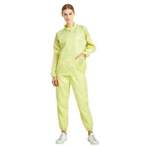 Food Factory Cleanroom Workwear: Unisex Stand Collar Two-Piece Dust-Proof Safety Clothing