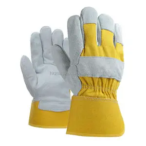 New Cowhide Electric Welding Gloves Wear-resistant High Temperature Short Labor protection Welding Gloves Welder Leather Gloves