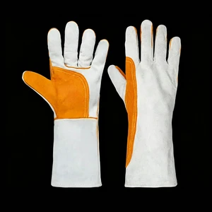 Cowhide Electric Welder Gloves Wear-resistant Scalding-proof Heat-insulating Thickened Special Welding Gloves for Double Skin