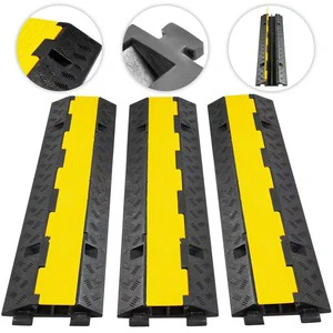 2-Cable 3-Cable Rubber Warehouse Vehicle Electrical Wire Cover Ramp Protector Snake Cord