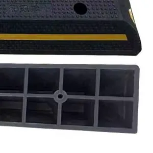 European Rubber Limiter Speed Bump Thick Road Slope Car Buffer Belt 2000x150x100MM Road Safety