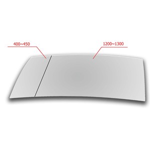 Custom 1-Aspheric Double Curvature Glass Side Mirrors for Cars 250*450 228*330 with Black & Dot Line Rearview