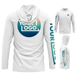 Custom Anti-Uv Performance Men's Quick Dry Long Sleeve Upf 50 Sun Fishing T-shirt Wear Fishing Clothing Fishing Hoodie Shirt