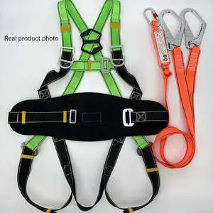 Five-Point Full Body Harness Extended Detachable Protective Safety Belt for Working at Heights Climbing Upside Fall Protection