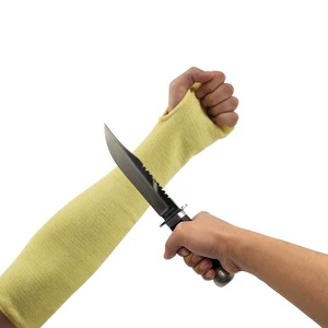18 Inch Aramid Flame Resistant Sleeve with Thumb Slots Cut Level 4 Cut Resistant Arm Protection Sleeves Protective Arm Sleeves