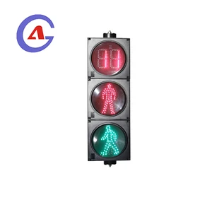 200mm 300mm Dynamic Pedestrian Traffic Light with Timer, LED Traffic signal