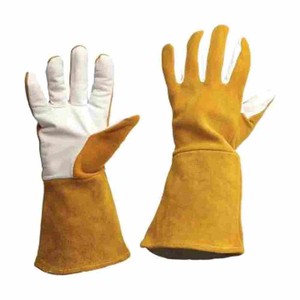 Best Selling Low MOQ Welding Gloves Wear Resistant Anti Slip Straight Cuff Anti Heat Leather Welding Gloves For Safety