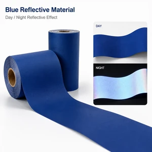 Custom Color Blue High Visibility Reflective Material for Jackets Bags Workwear