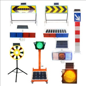 Wholesale Price Yellow OEM Rechargeable Flashing Led Solar Traffic Road Temporary Warning Light PVC PU IP65 Waterproof