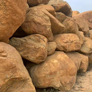 Decorative brown landscaping stones