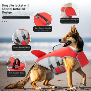 OEM Custom Dog Life Jacket Assisted Swimming Pet Float Coat Outdoor Training Swimwear Manufacturer