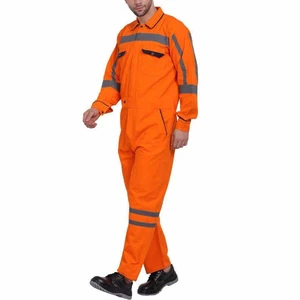 High Visibility Reflective Breathable Men's Workwear Custom Color Long-lasting Durable Cotton Fabric Industrial Protective
