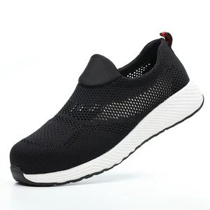 Summer Lightweight Labor Protection Shoes Anti-Crush Anti-Puncture Breathable Anti-Odor Woven Mesh Surface Safety Work Shoes