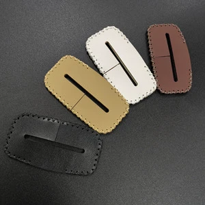 Factory Custom Wholesale Car Seat Belt Buckle Leather Anti-scratch Protective Cover for Cards and Vehicle Accessories