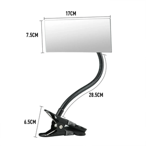 Security Convex Mirror with Adjustable Clip Stainless Steel Eco-Friendly Long Lasting for Eyelash Extensions