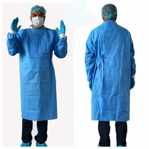 PP Disposable Medical Protective Clothing Dark Blue Isolation Gown Anti Bacterial