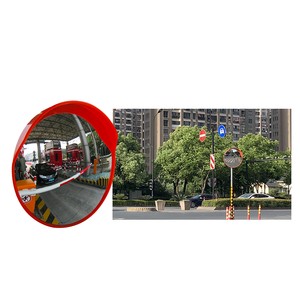 80cm Orange Wide Angle PC Road Corner Convex Mirror Road Mirror
