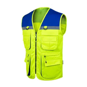 High Visibility Safety Vest Reflective Workwear for Construction Workers Breathable Plus Size Polyester Customizable
