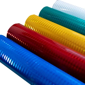 1.22m Width Micro Prismatic Reflective Sheeting High Intensity Prismatic Film HIP Grade Waterproof Reflective Vinyl Roll