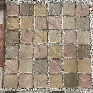 Garden Curbstone Textured Pavers and Edging Artificial Paving Stones for DIY Outdoor Park Paving-Durable Cultured Cement