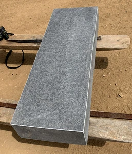 Natural Thin Rectangle Black Basalt Kerb Cuboid Steeping Stone Curbing for Park Garden Yard Footway Sidewalk Driveway Pathway