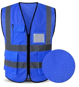 Factory Price Custom High Visibility Fluorescent Green Color Reflective Reflector Safety Reflective Vest Jacket