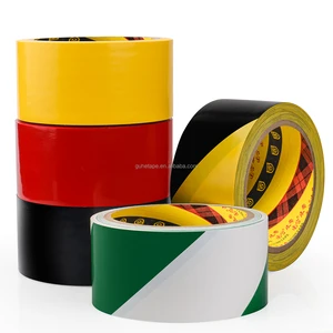 Wholesale PVC Rubber Hot Melt Pressure Sensitive Waterproof Stretchable Warning Tape Yellow Black Hazard Safety Striped