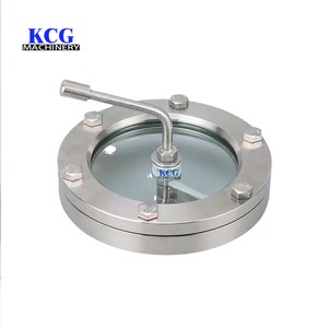 Sanitary Grade Brushed Flange Sight Glass 304/316L Stainless Steel with Scraper Observation Mirror