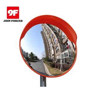 9F Outdoor Reflecting Convex Mirror-Orange/Black Color Options PC/Acrylic Material Adjustable Installation